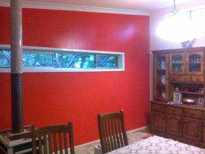 Interior Painting at Narara - Red Feature Wall
